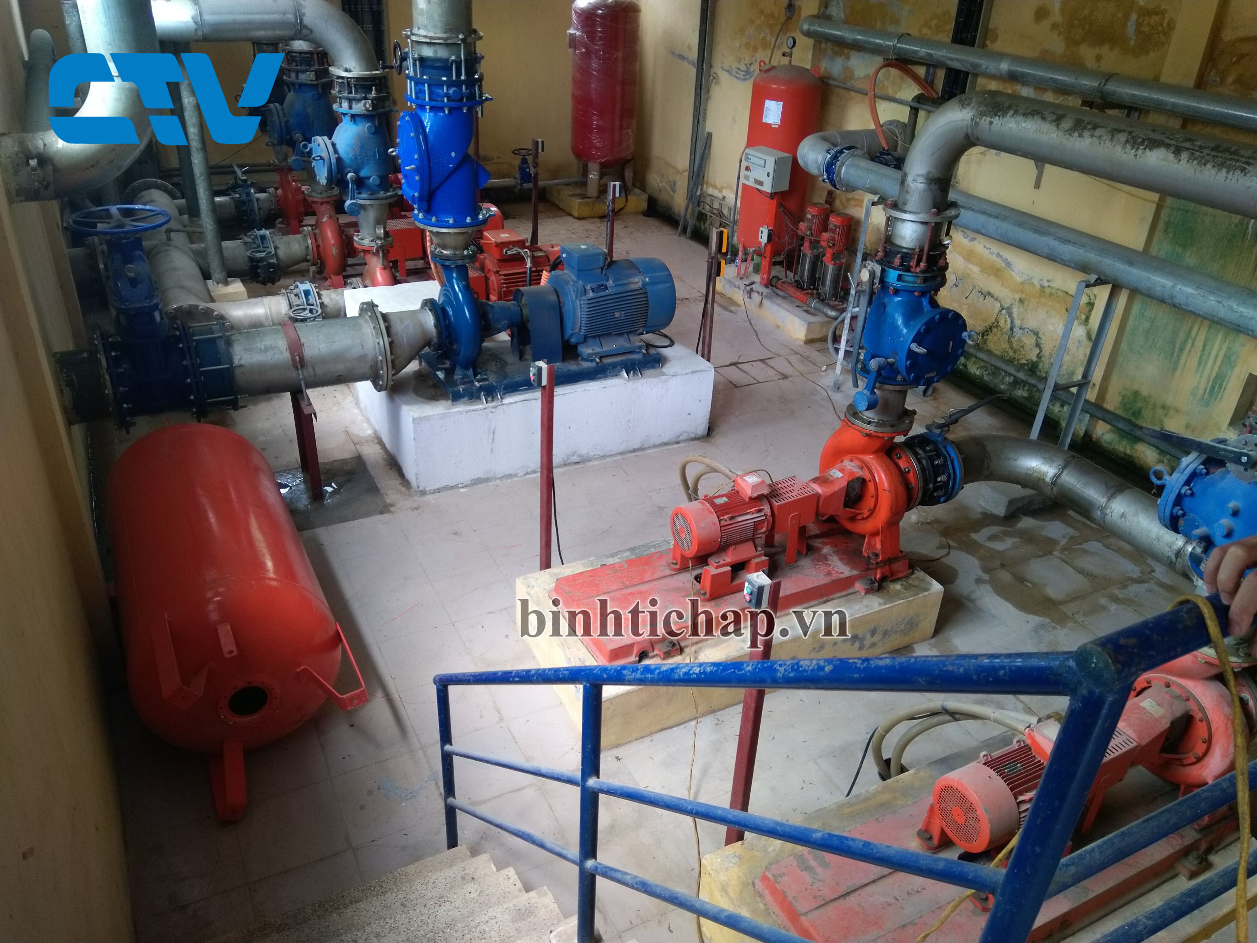 Tư vấn, lắp đặt bình tích áp dung tích lớn trong hệ thống máy bơm nước