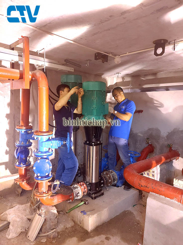 Sửa chữa, thay phớt máy bơm trục đứng Wilo